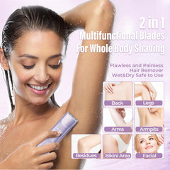 Akunbem bikini trimmer USB charging for travel-friendly grooming on the go.