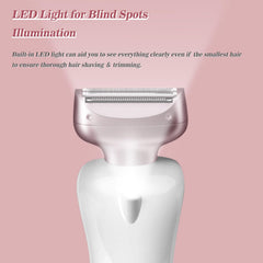 Akunbem electric razor LED-light aiding precise trimming.