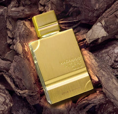 Al Haramain Amber Oud Gold Edition packaging box, ideal gift.