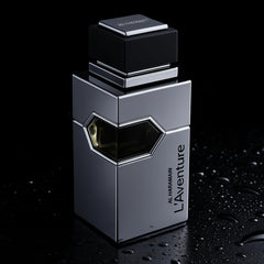 Al Haramain L'Aventure bottle design showcases elegant craftsmanship