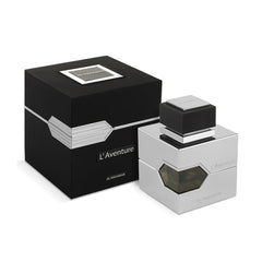 Al Haramain L’Aventure bottle front—citrus freshness fueling daytime confidence.