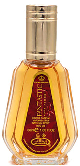 Al-Rehab Fantastic EDP bottle showcases warm fruity vanilla for daily elegance.