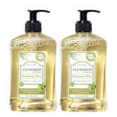 A La Maison Rosemary Mint hand soap bottle adds luxury to daily hand care.