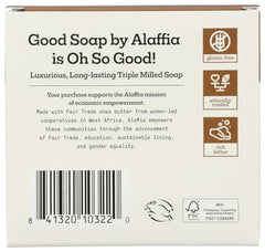 Alaffia Coconut Good Soap 4-bar display emphasizes bulk value for households