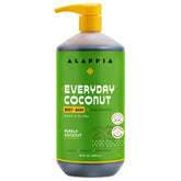 Alaffia Everyday Coconut body wash bottle shows daily cleansing and moisturization.