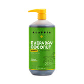 Alaffia EveryDay Coconut Shampoo bottle front label shows gentle cleansing with coconut oil.