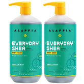 Alaffia Everyday Shea Body Wash Vanilla Mint bottle delivers refreshing cleanse and nourishes skin