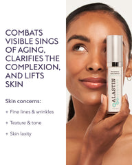 ALASTIN Restorative Skin Complex application swirl demonstrating fast absorbing texture