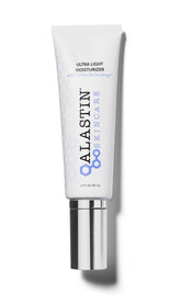 ALASTIN Ultra Light moisturizer tube closeup showing silky, lightweight hydration.