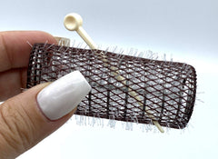 ALAZCO pins with locking notch prevent slipping during styling.