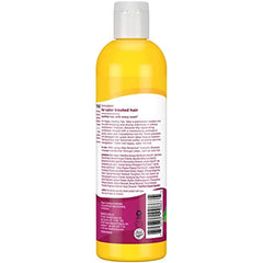 Alba Botanica Colorific Plumeria label close-up shows vegetarian formula and cruelty-free promise