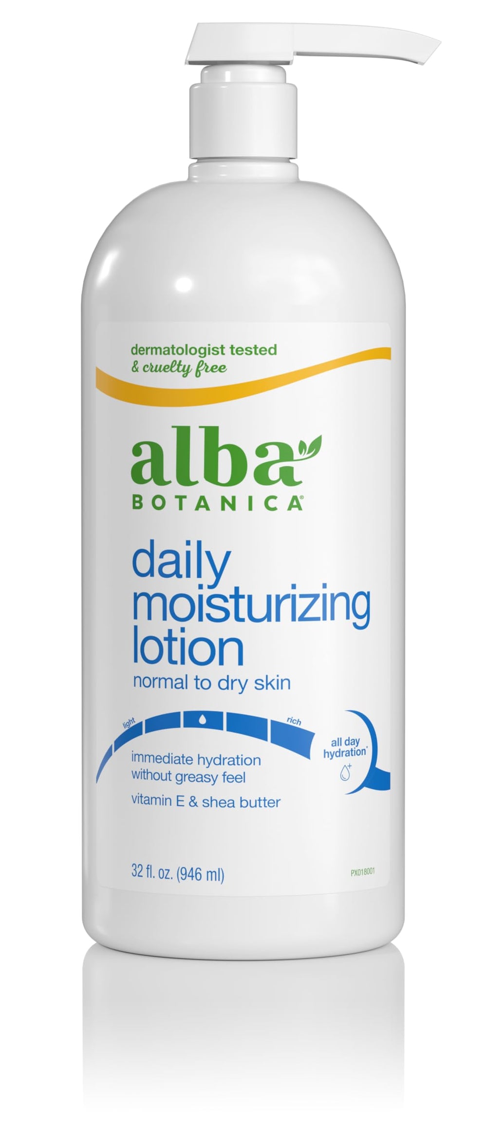 Alba Botanica Daily Moisturizing Body Lotion bottle for long-lasting hydration.