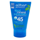 Alba Botanica mineral sunscreen lotion SPF 50 3oz tube provides lightweight, fragrance-free protection