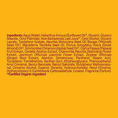 Alba Botanica papaya jasmine oils bottle showing botanical ingredients that support skin vitality.