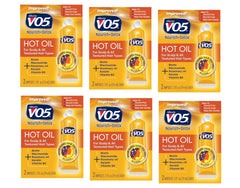 Alberto VO5 Hot Oil Therapy six-pack display emphasizes value and convenience