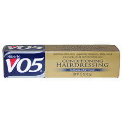 Alberto VO5 Conditioning Hairdressing smooths flyaways and adds shine for normal/dry hair.