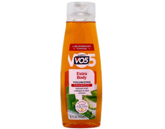 Alberto VO5 Extra Body Shampoo pour demonstrates easy application for fuller hair