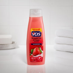 Close-up of creamy lather from soy milk and strawberry extract.