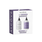 Alcôve Hydrating Shampoo bottle highlighting deep moisture for all hair types.