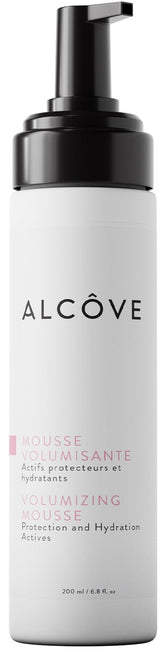 Alcôve Volumizing Mousse bottle front view shows color-safe lightweight volume.