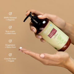 Aleavia Cranberry Prebiotic Lotion ingredient swatch emphasizes cranberry oil and sea kelp.