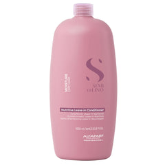ALFAPARF MILANO Semi Di Lino Moisture Nutritive Leave-In bottle-pump for easy application and color-safe hydration.