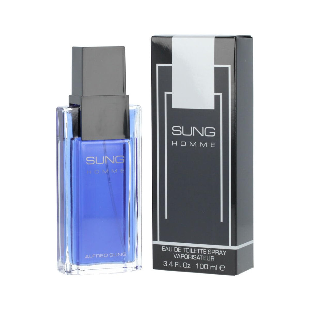 Alfred Sung Homme bottle front view highlights timeless design for daily wear.