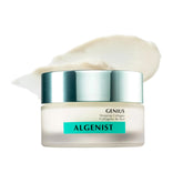 Algenist Genius Sleeping Collagen Night Cream jar closeup showing rich hydration.
