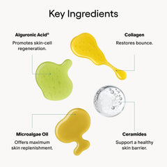 Algenist Genius Sleeping Collagen Night Cream texture swatch for smoothing cream.
