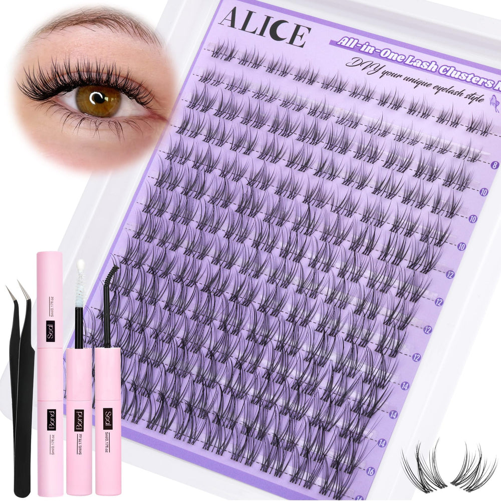 ALICE cluster eyelash kit packaging open for at-home styling