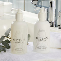 Alice + Co. Spa-at-home ritual scene with lavender and eucalyptus aromatics.