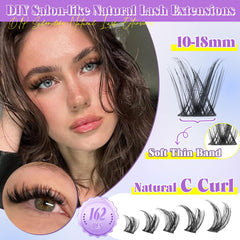ALICE wispy lash clusters lengths 10-18mm enables subtle to dramatic looks