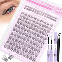 ALICROWN HAIR natural lash clusters kit wispy lashes for subtle daily enhancement.