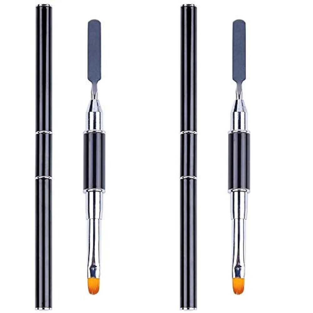Aliotech polygel brush and picker dual-ended tool for precise gel nail tips and extensions