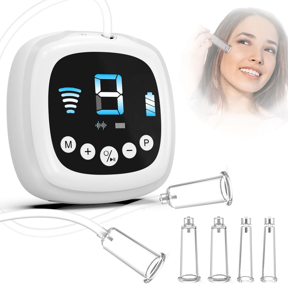 Alitake electric facial cupping set with dual cups for simultaneous use and faster rejuvenation.