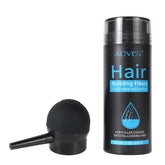 ALIVER Hair Fibers bottle demonstrates quick thickening for thinning hair.