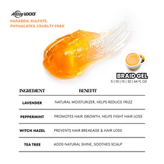 AllDay Locks Braid Gel edge-control glide for a sleek hairline
