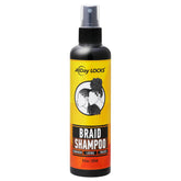 AllDay Locks Braid Shampoo bottle demonstrates rinse-free cleansing for on-the-go refresh.