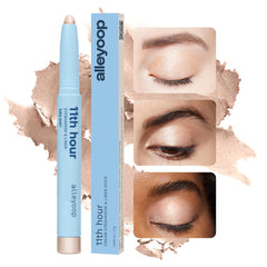 ALLEYOOP 11th Hour creamy-to-powder finish swatch showing smooth, crease-proof color.