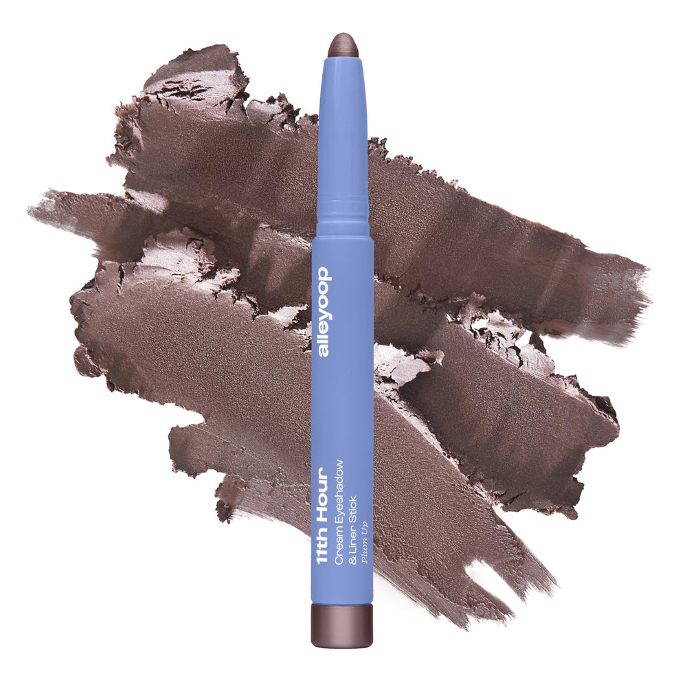 ALLEYOOP 11th Hour Plum Up Shimmer swatch delivers rich, creaseless color.