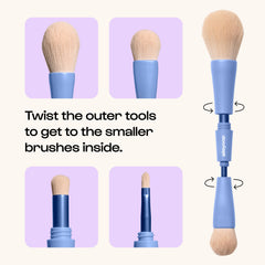 ALLEYOOP Overachiever precision brush enables precise detailing and definition