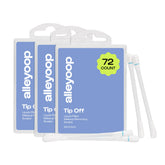 ALLEYOOP Tip Off liquid-filled swabs close-up for fast makeup fixes on the go.