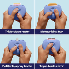 ALLEYOOP refillable water spray bottle ready for pre-shave mist