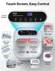 ALLJOY foot spa oxygen bubbles deliver gentle massaging action like mineral springs.