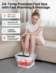 ALLJOY foot spa shiatsu rollers provide targeted foot stimulation for tired feet.