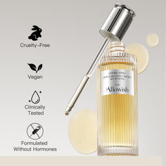 ALLOWISH Serum being massaged onto the scalp for even application