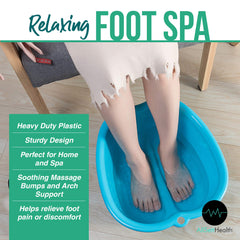 AllSett Health foot soaking basin raised dots closeup showing targeted massage