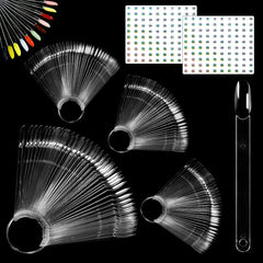 Allstarry clear nail swatch sticks with rings organize a 200-piece color display