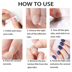 Allstarry waterproof breathable adhesive tabs on a nail set