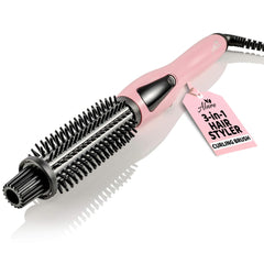 Alure heated styling brush with anti-scald bristles ensures safe, salon-ready curls.